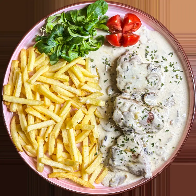 Medaljoni od svinjskog filea u sosu od pecuraka